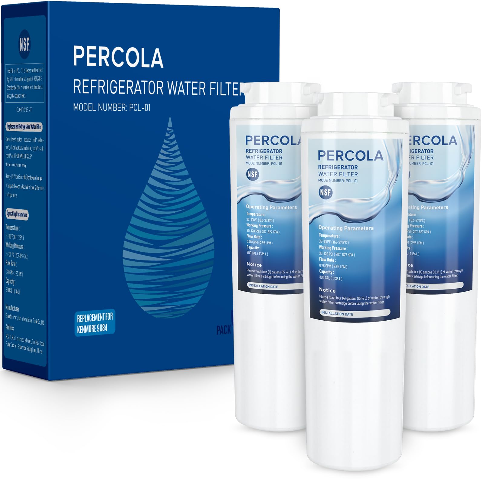 Amazon.com: PERCOLA 9084 Water Filter, NSF 42 & 53 Certified